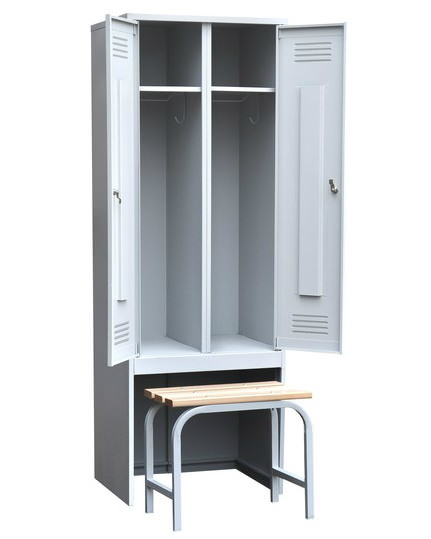 Двухстворчатый, с задвижной скамьей (верх липа)