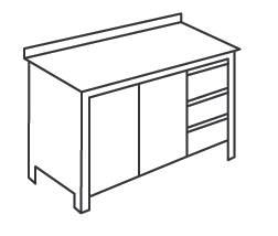 Стол-тумба, двери распашные СР-15/7БВ