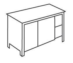 Стол-тумба, двери-купе СК-15/6