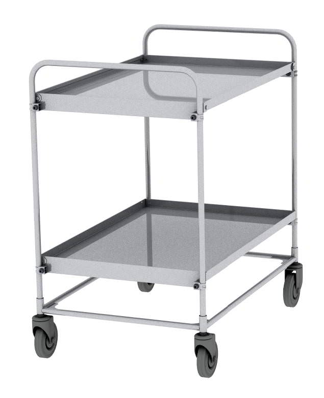 СТ-НЖ 3. Сервисная тележка из полированной нержавеющей стали