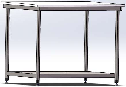 Стол разделочные с полипропиленовой столешницей и полкой длина 1700 мм