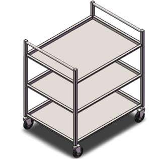 Тележка сервировочная 2-х и 3-х уровневые