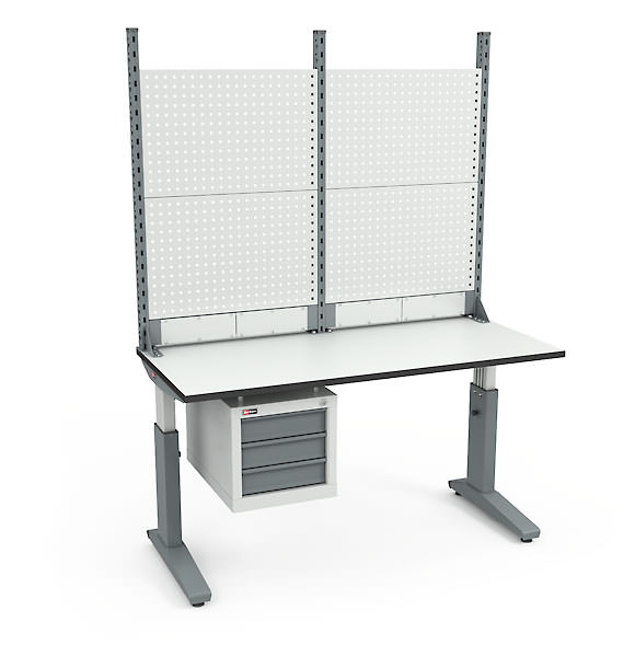 Стол монтажный ДиКом СР-150-02 РРП + Экран ВС-150-Э2 ESD