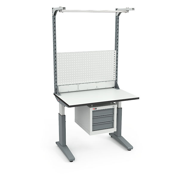 Стол монтажный ДиКом СР-100-02 РРП + Экран ВС-100-Э3 ESD