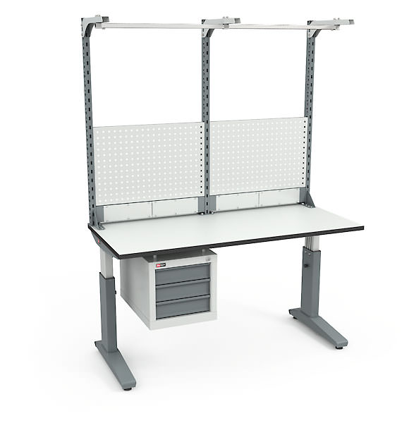 Стол монтажный ДиКом СР-150-02 Р + Экран ВС-150-Э3 ESD