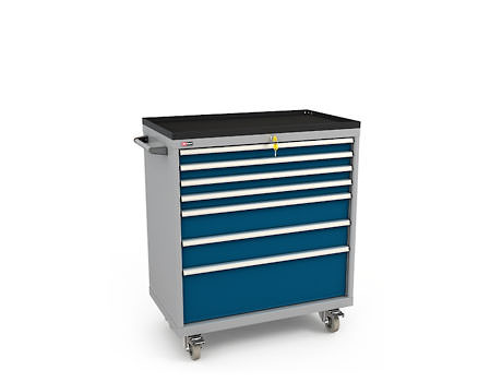 Тумба ВС-037 с колесами, лотком и боковой ручкой