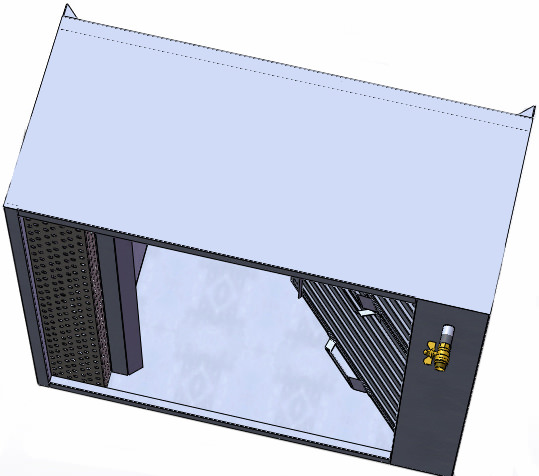 Зонт пристенный приточно-вытяжной длина 1900 мм